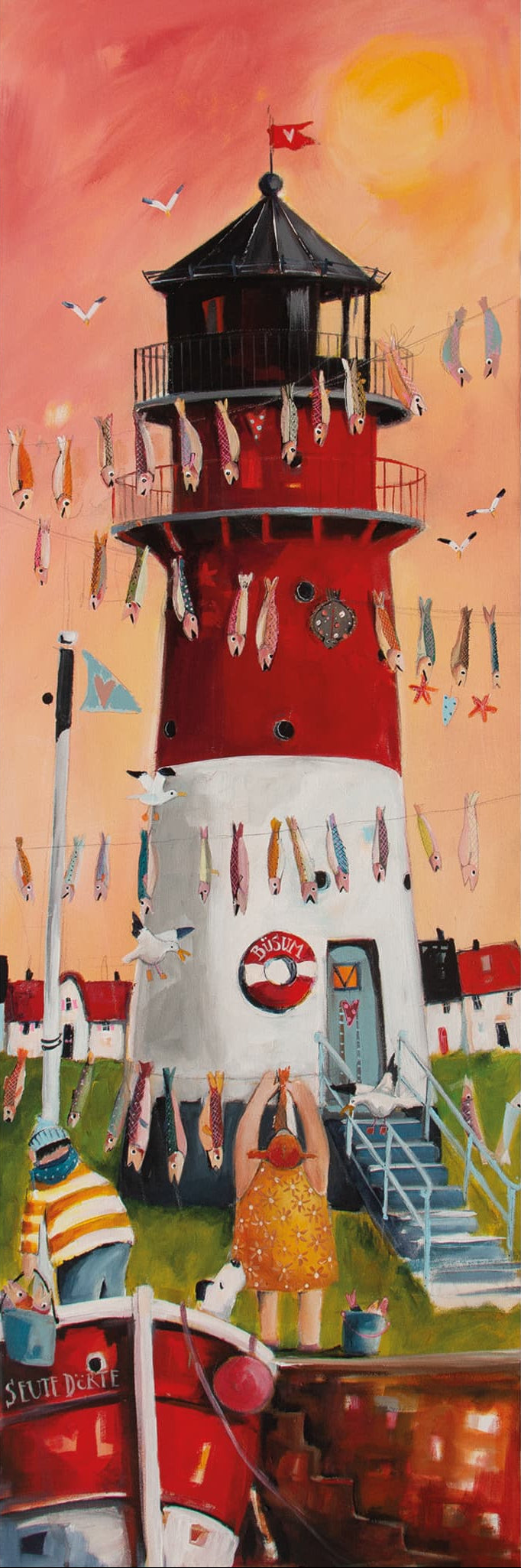 Buesumer Leuchtturm von Nicole Wenning gemalt