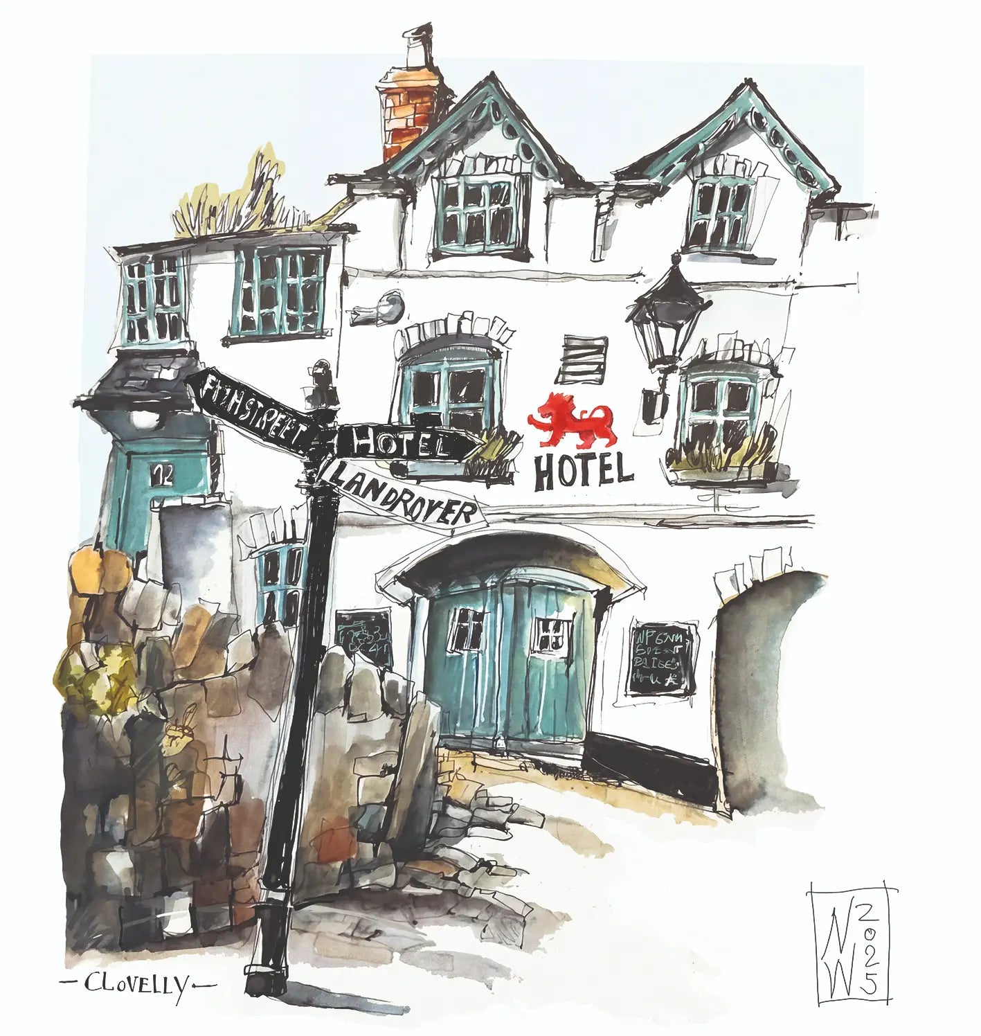 Clovelly Hotel Red Lion – FineArt-Kunstdruck – Nicole Wenning
