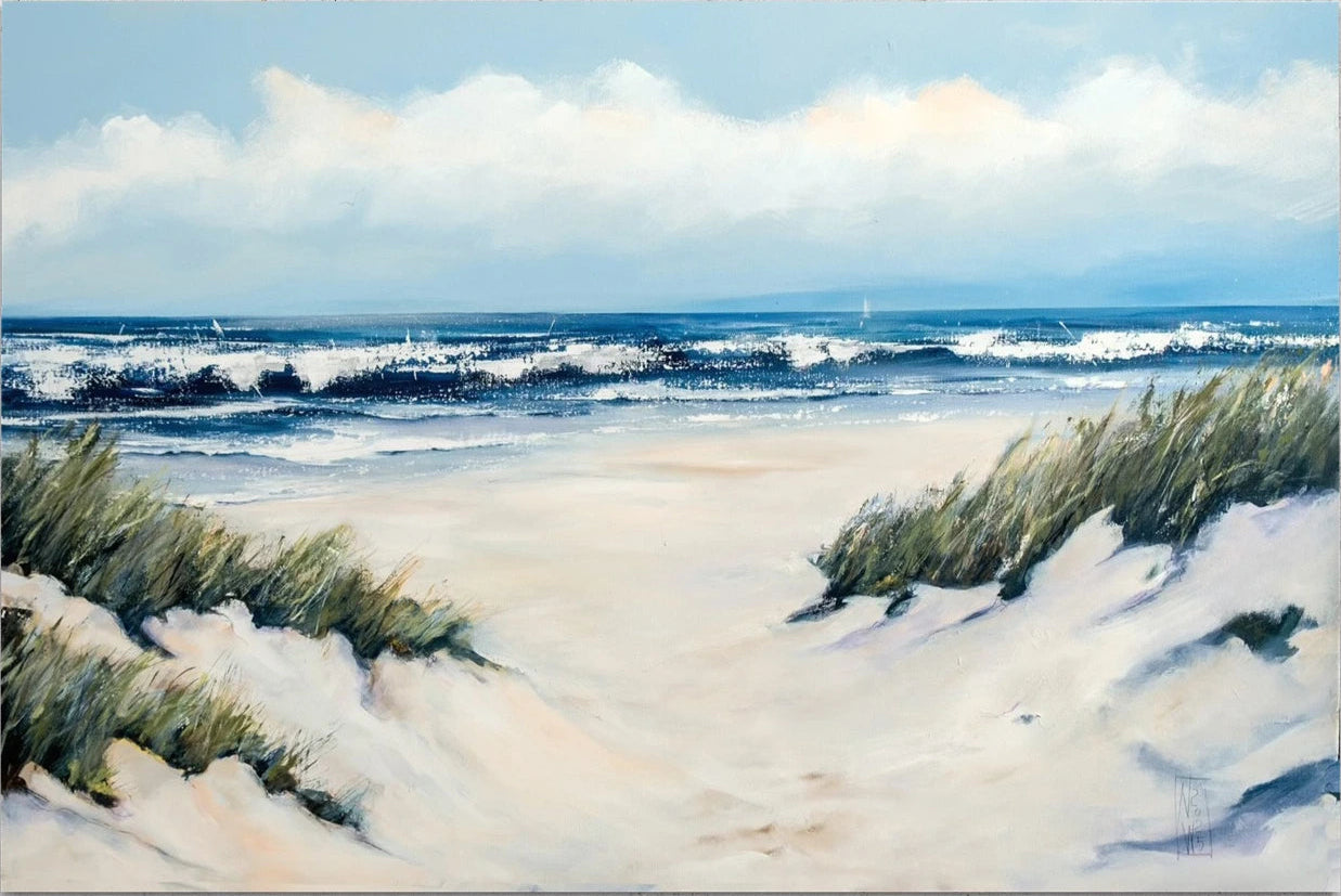 „Düne am Meer“ Leinwanddruck nach einem Werk von Nicole Wenning