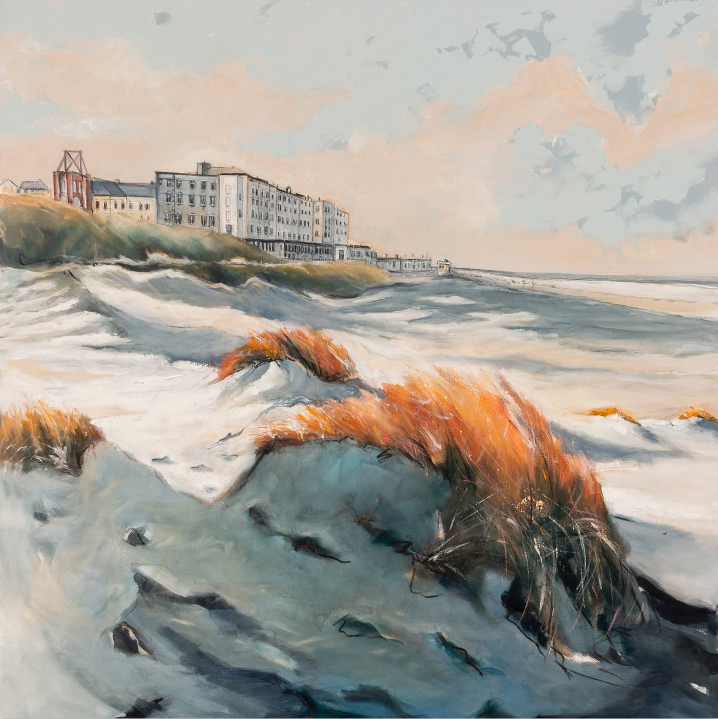 Herbstpromenade gemalt von Nicole Wenning Leinwanddruck