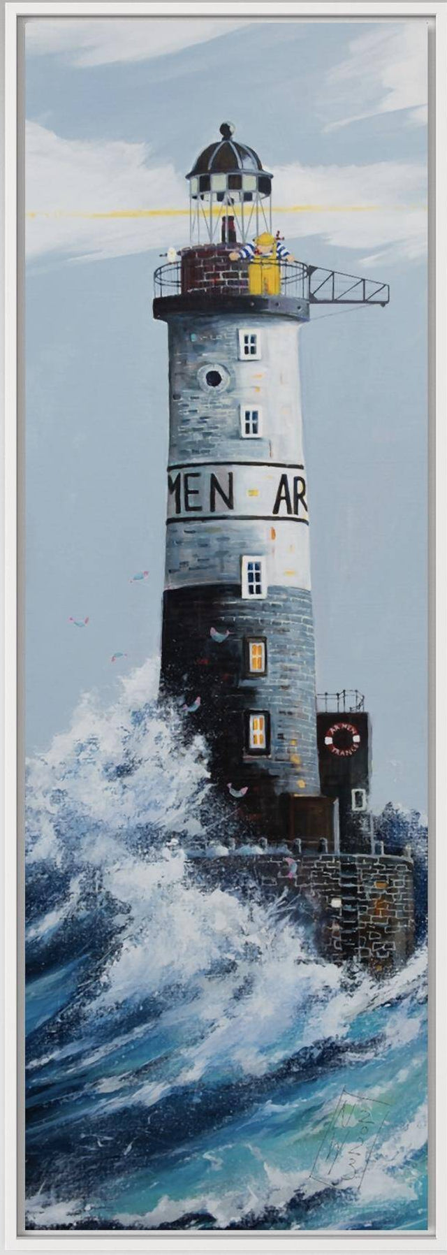 Ar Men - der Leuchtturm Bretagne gemalt von Nicole Wenning