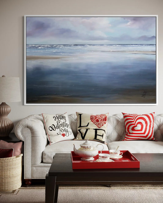 Meeresstimmung · Nicole WenningLeinwanddruck mit exklusiver Handveredelung