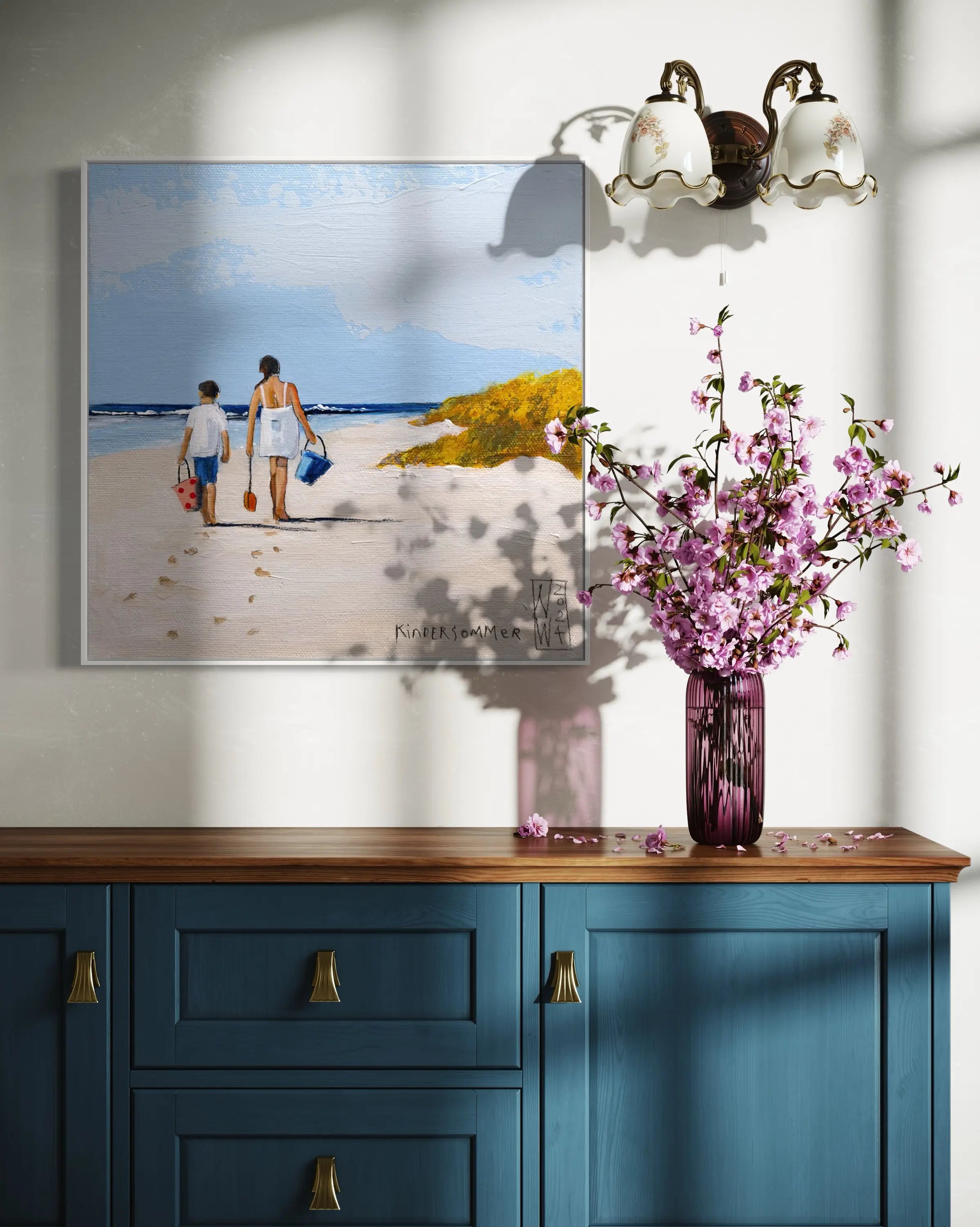 „Kindersommer auf einer Insel“ Leinwanddruck von Nicole Wenning | Atelier am Meer