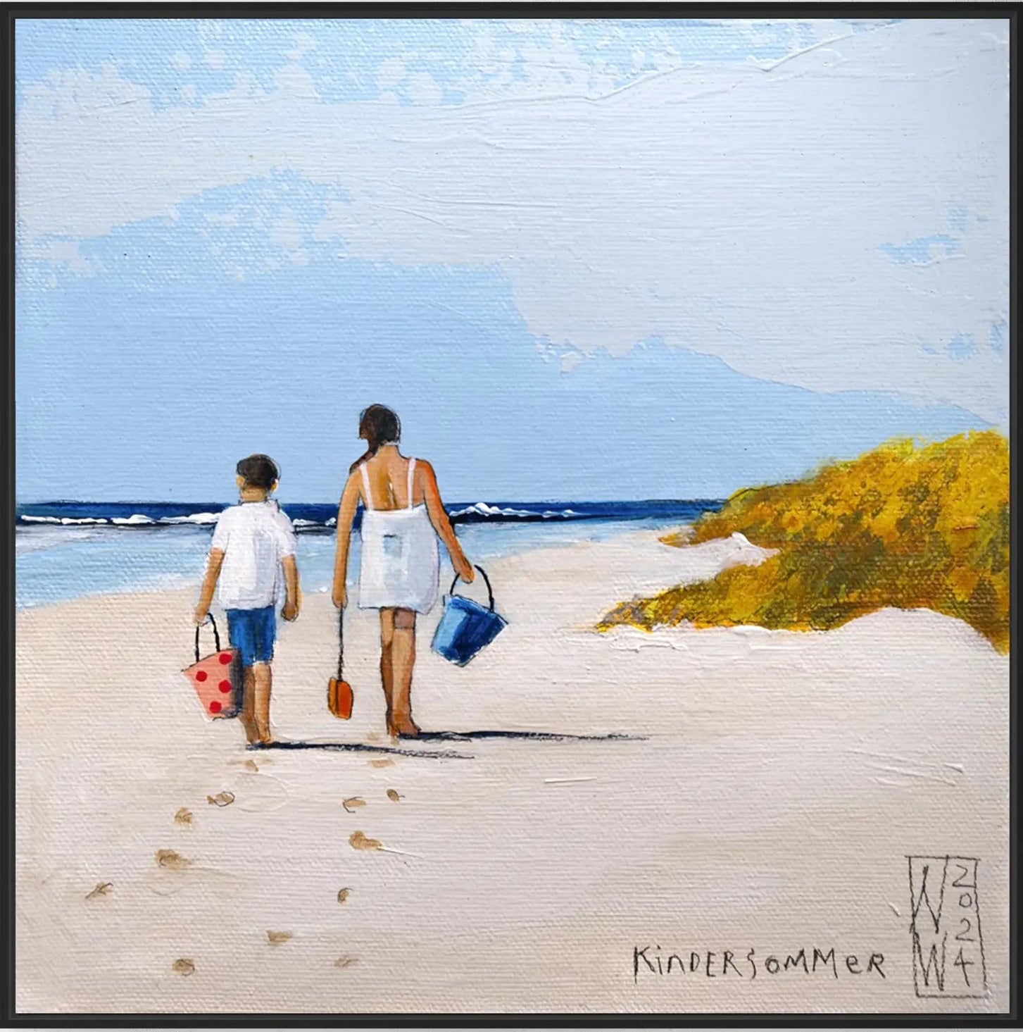 „Kindersommer auf einer Insel“ Leinwanddruck von Nicole Wenning | Atelier am Meer