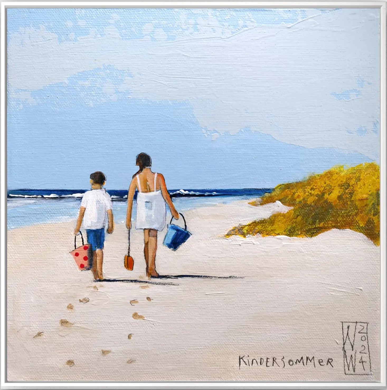 „Kindersommer auf einer Insel“ Leinwanddruck von Nicole Wenning | Atelier am Meer