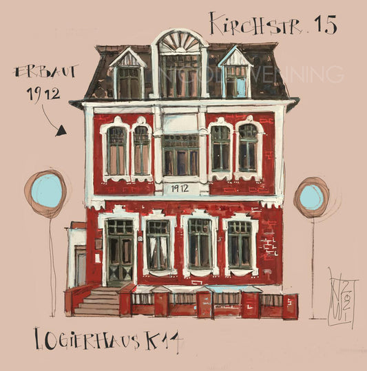 Logierhaus gemalt von Nicole wenning