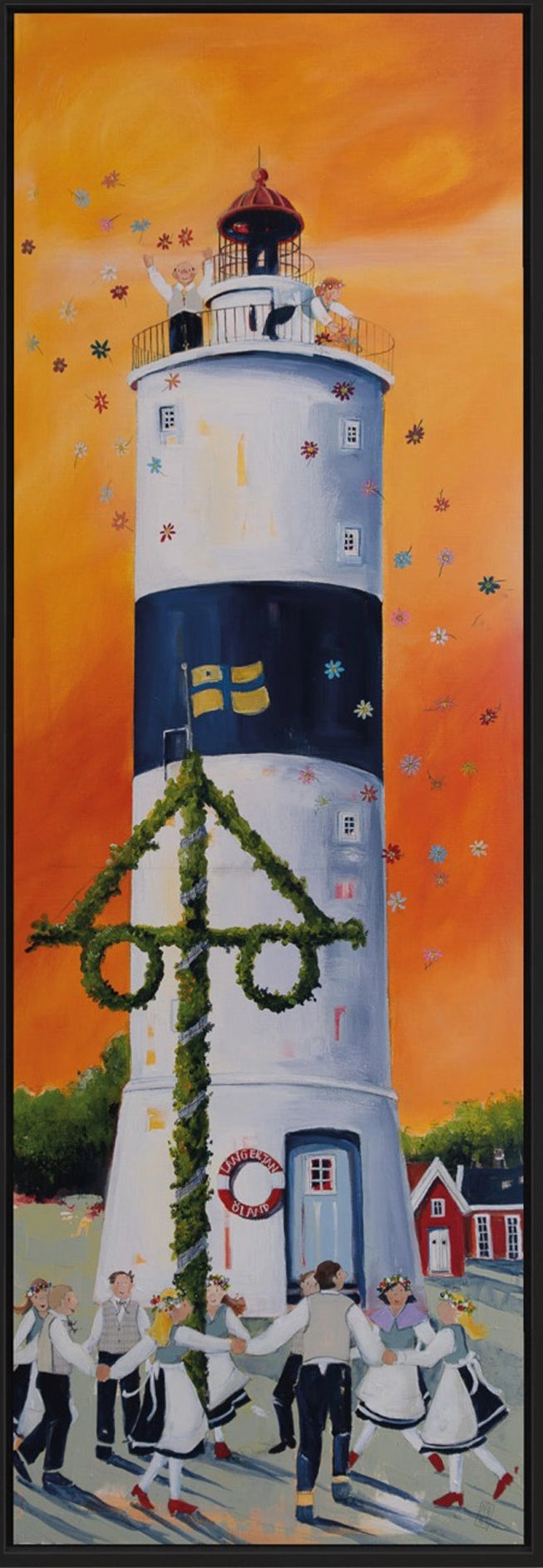 „Öland Leuchtturm Schweden“ Leinwanddruck von Nicole Wenning | Atelier am Meer