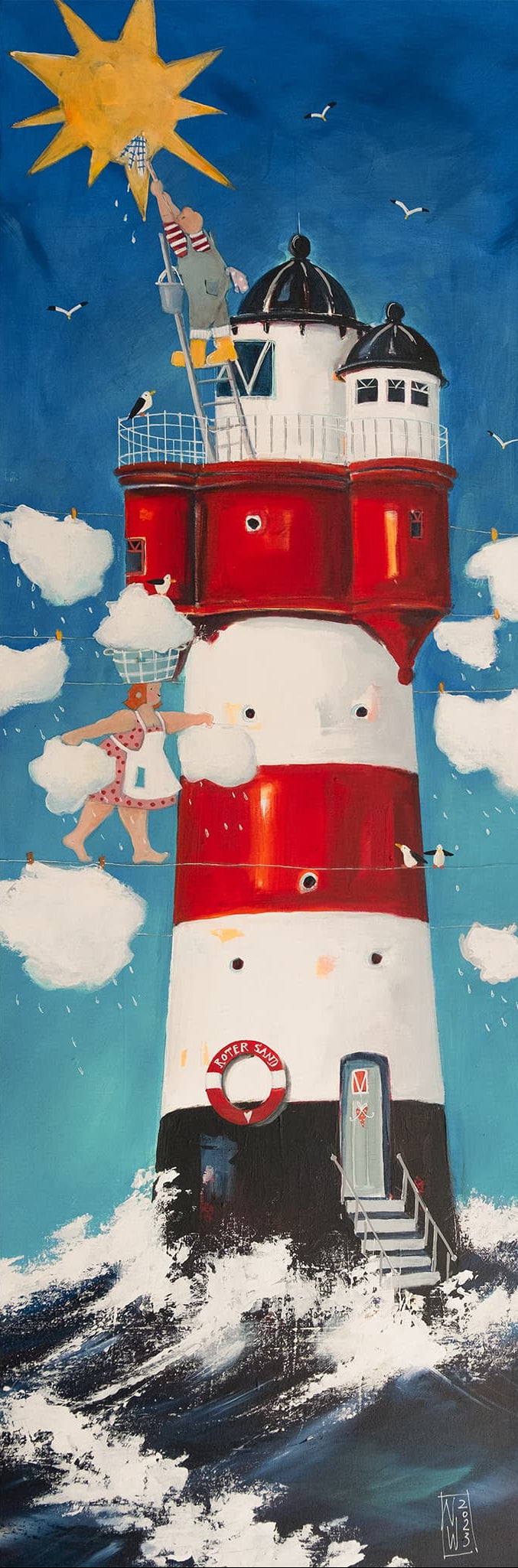 Roter Sand Leinwanddruck gemalt von der Künstlerin Nicole Wenning
