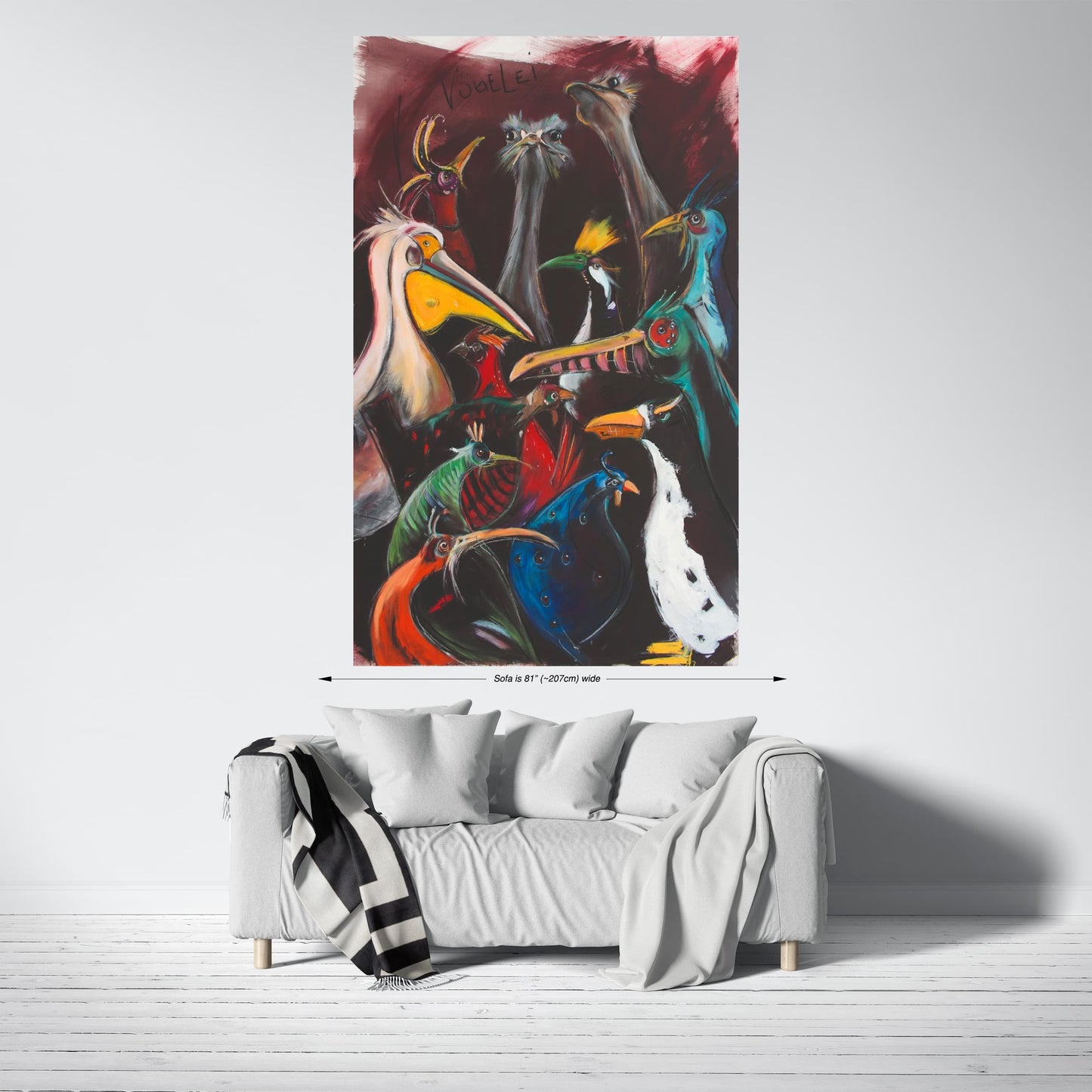 Vögel, Leinwand, Druck auf Keilrahmen von Nicole Wenning
