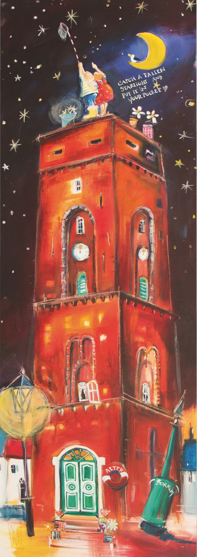 Der alte Turm Borkum Leinwanddruck auf Keilrahmen gemalt von Nicole Wenning