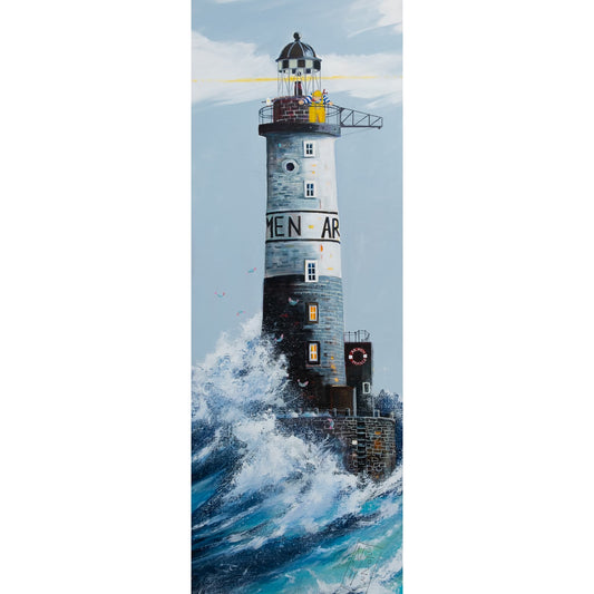 Ar Men - der Leuchtturm Bretagne - Leinwanddruck auf Keilrahmen - Atelier am Meer