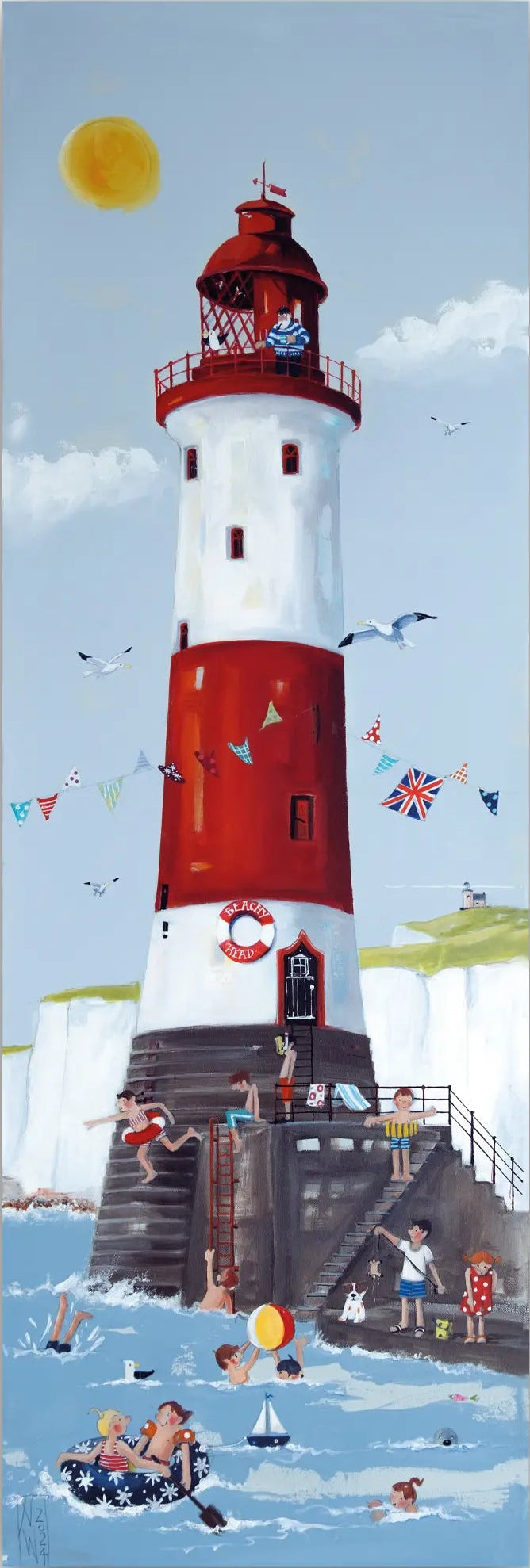 Beachy_Head Leuchtturm gemalt von Nicole Wenning