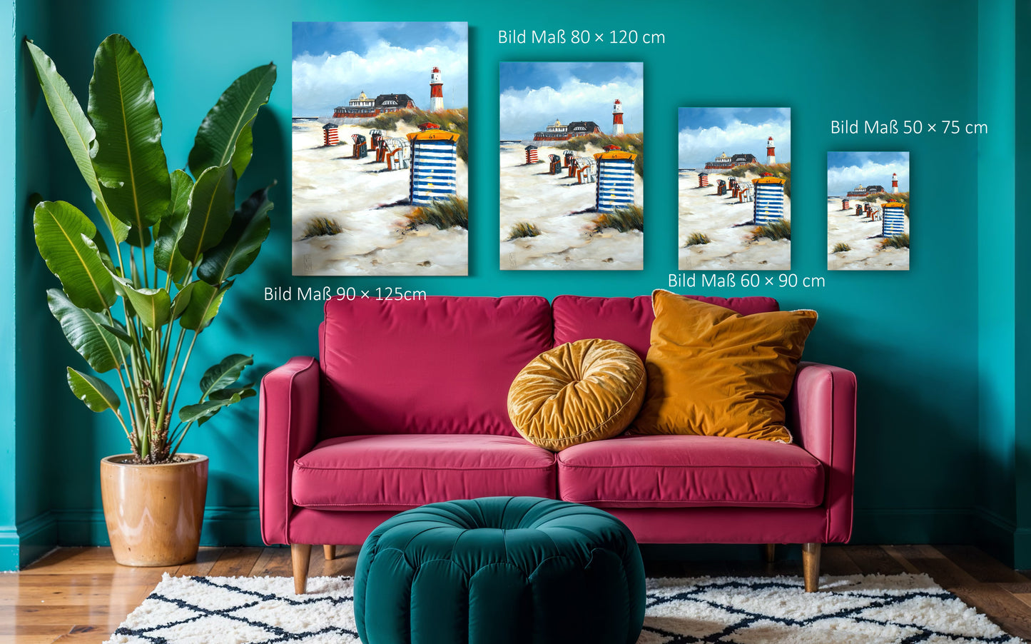 Maritimer Leinwanddruck  - Nordsee-Kunst von Nicole Wenning