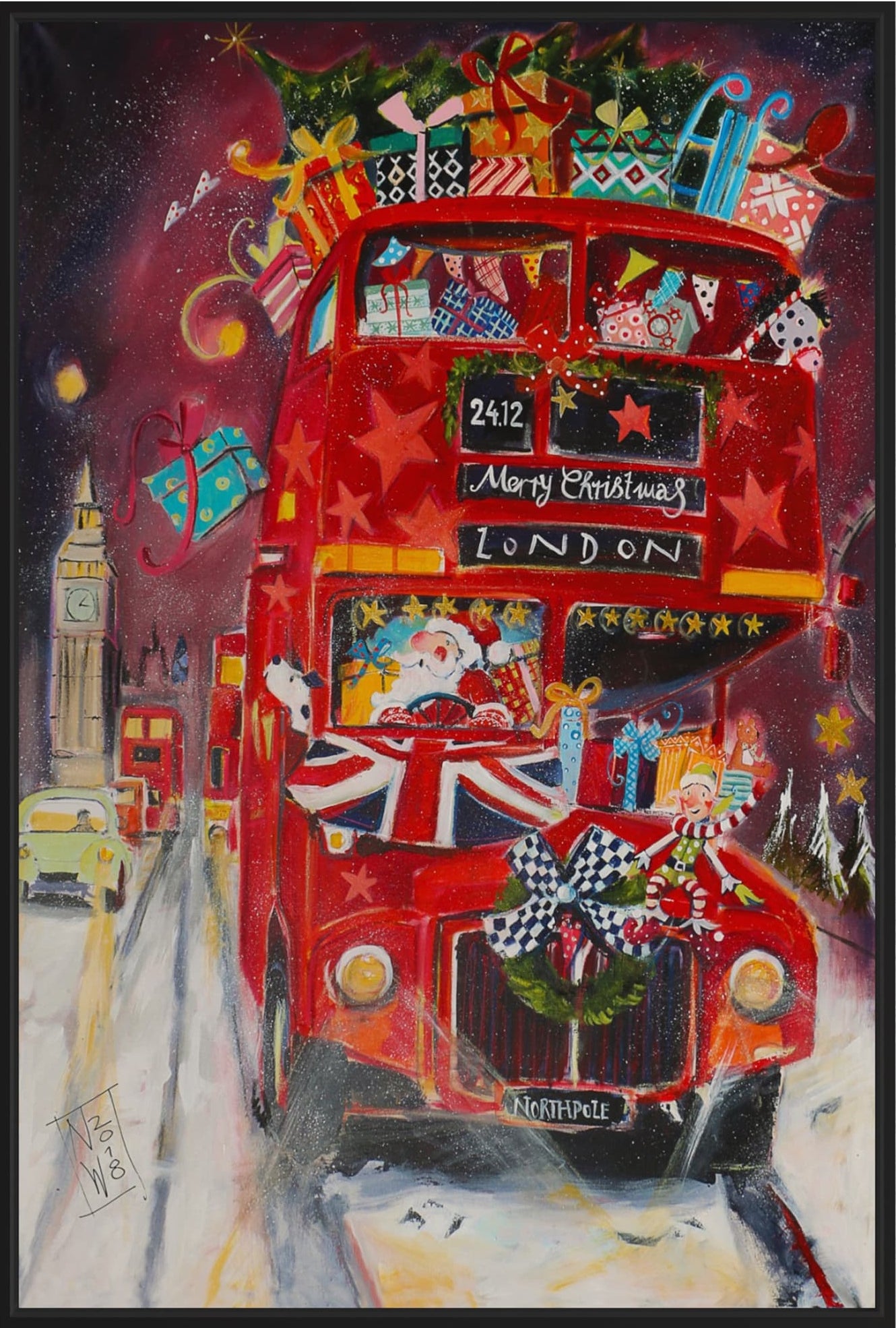 XMAS in London - Leinwanddruck auf Keilrahmen - Atelier am Meer