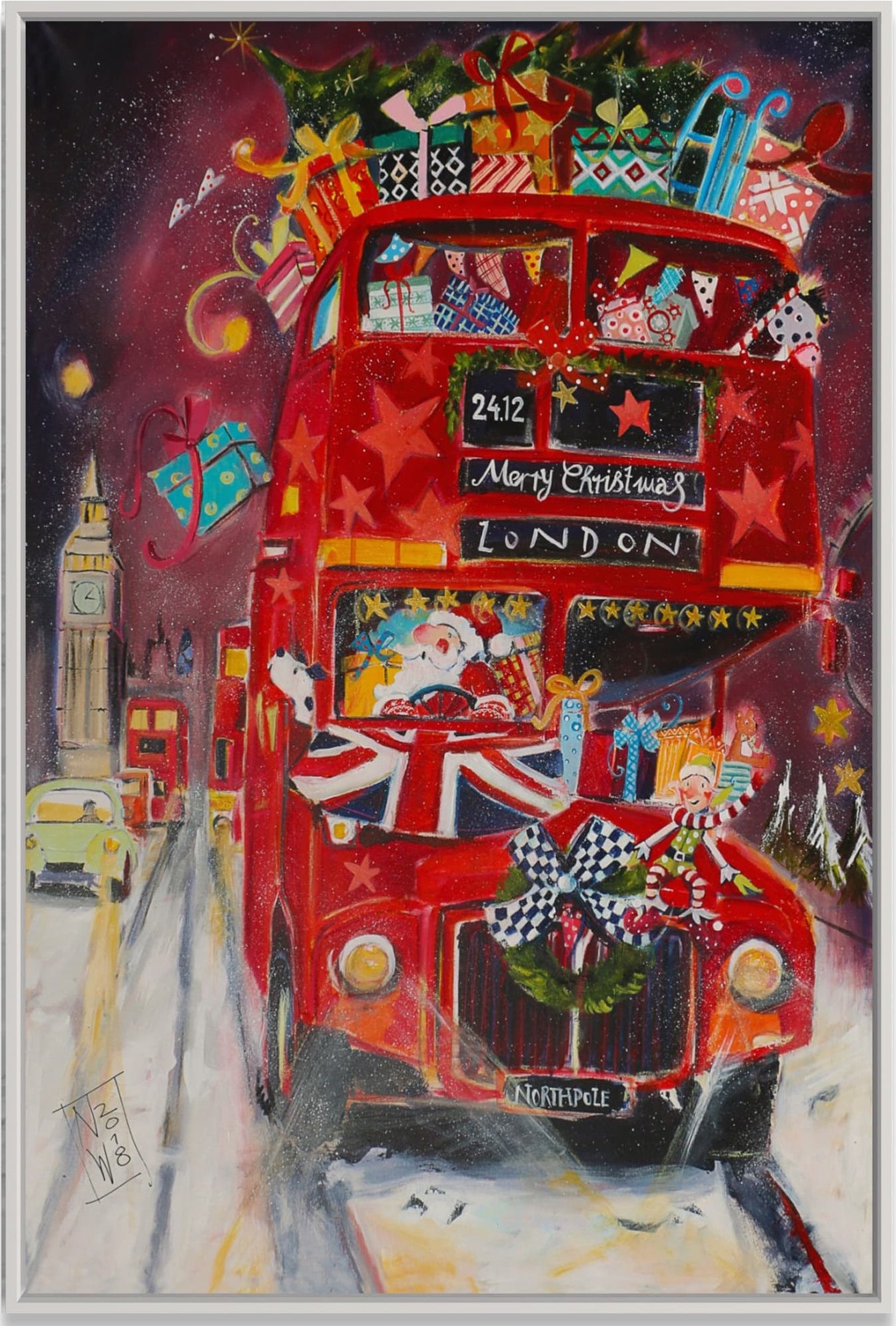 XMAS in London - Leinwanddruck auf Keilrahmen - Atelier am Meer