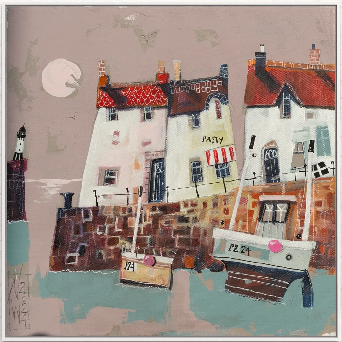 "Pasty in the harbour" - Leinwanddruck auf Keilrahmen - Atelier am Meer