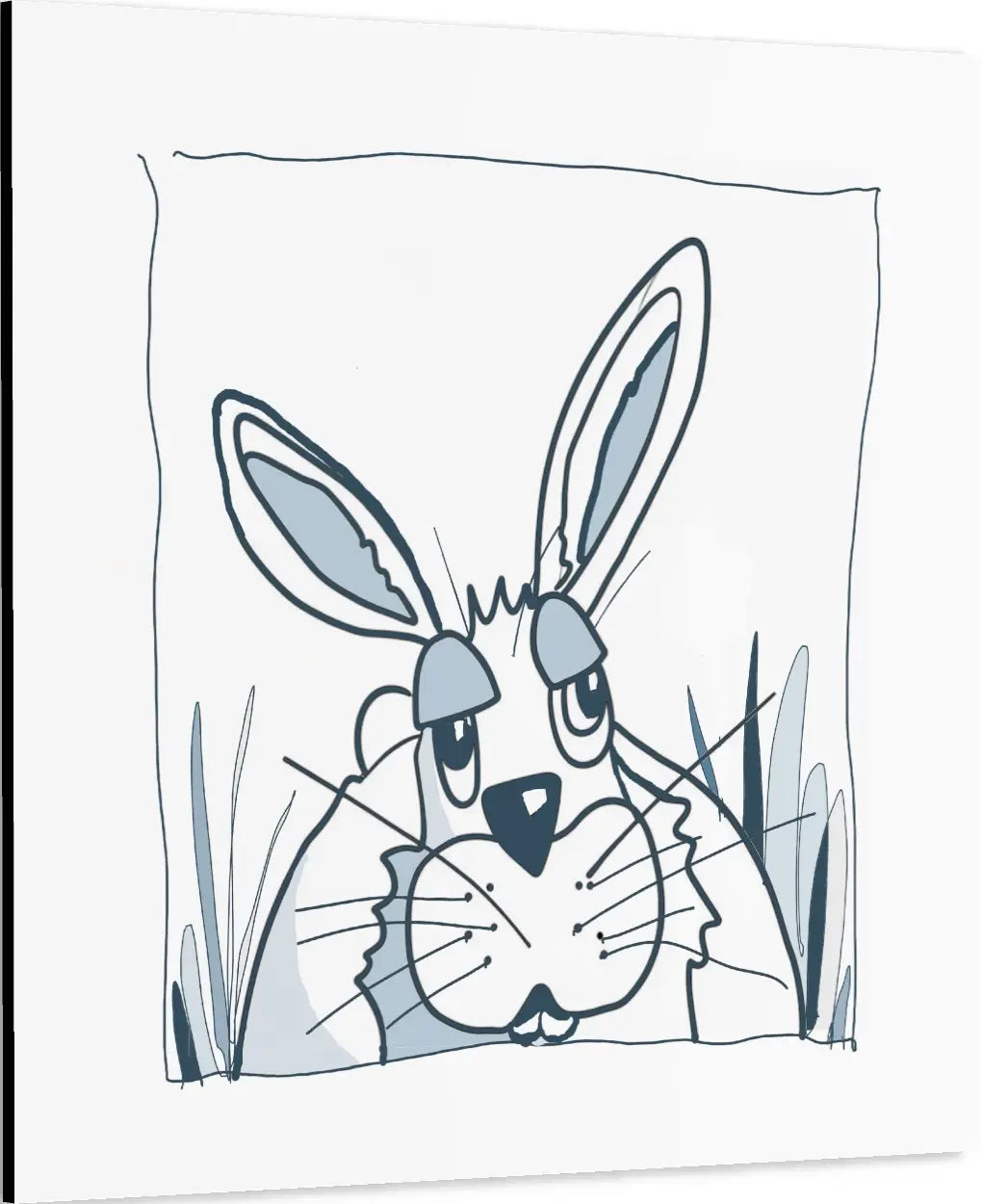 Hase auf Leinwand zum Ausmalen
