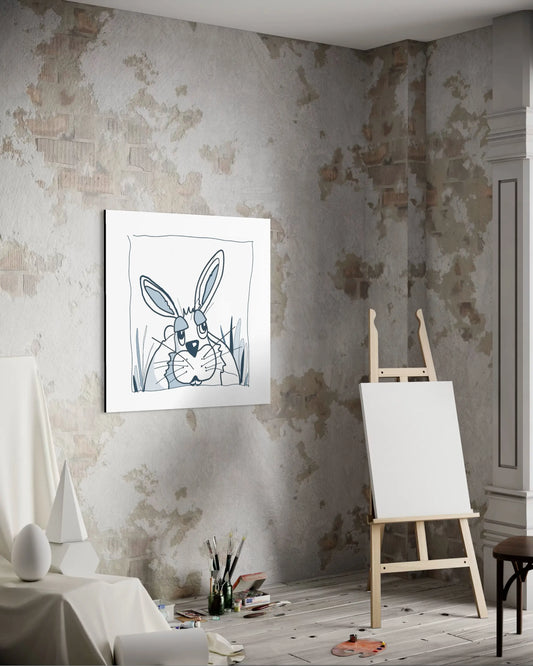 Hase auf Leinwand zum Ausmalen