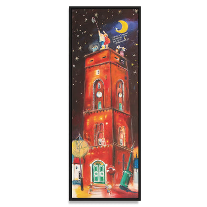 Der alte Turm Borkum Leinwanddruck auf Keilrahmen gemalt von Nicole Wenning