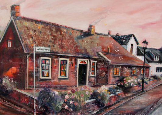Das älteste Haus gemalt von Nicole Wenning Borkum