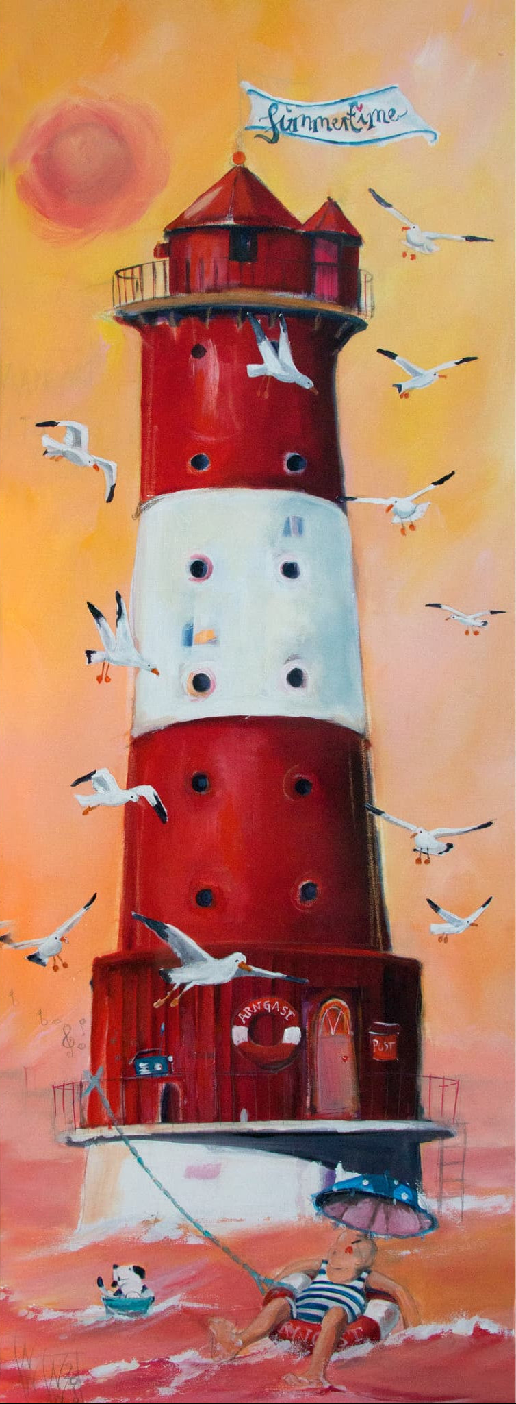 Leuchtturm, ArntGast gemalt von Nicole Wenning
