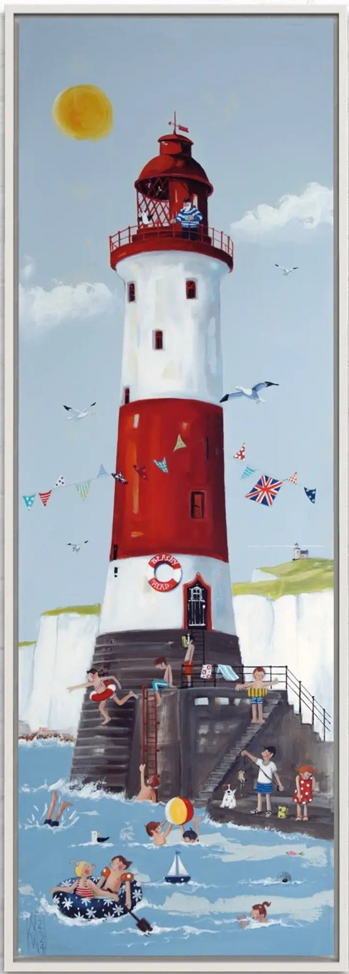 Beachy_Head Leuchtturm gemalt von Nicole Wenning