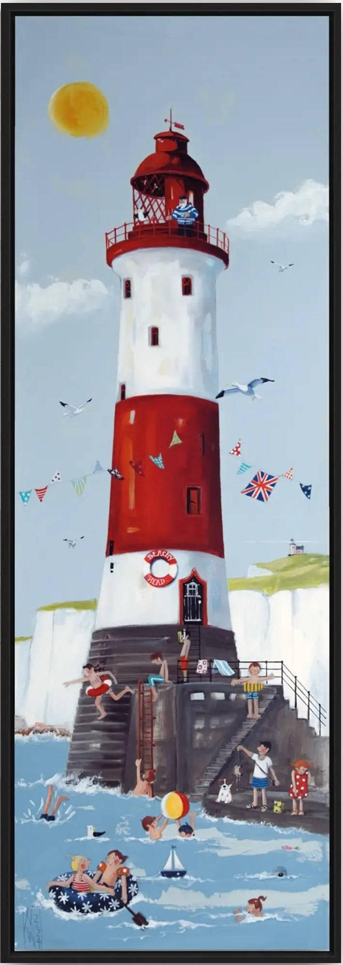 Beachy_Head Leuchtturm gemalt von Nicole Wenning