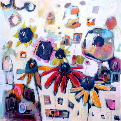 „Spring Inside“ – Leinwanddruck auf Keilrahmen von Nicole Wenning