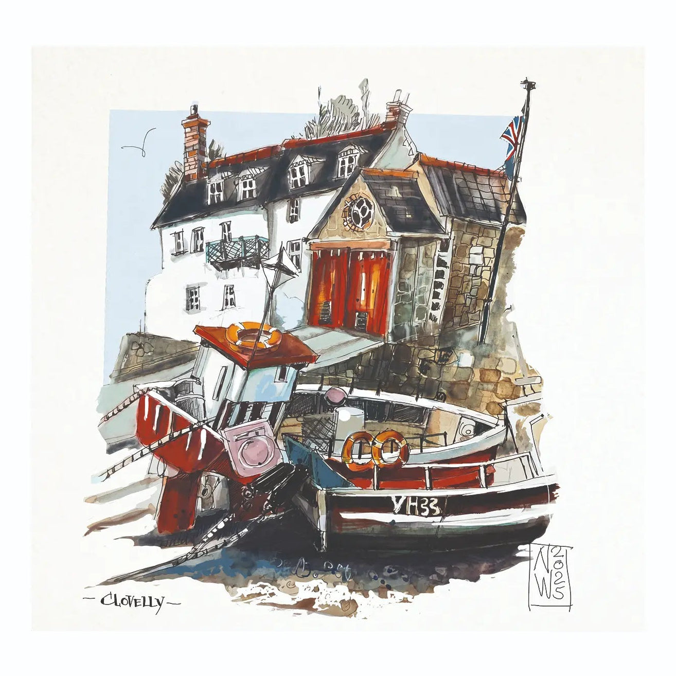 Clovelly Lifeboat Inn – FineArt-Kunstdruck – Nicole Wenning