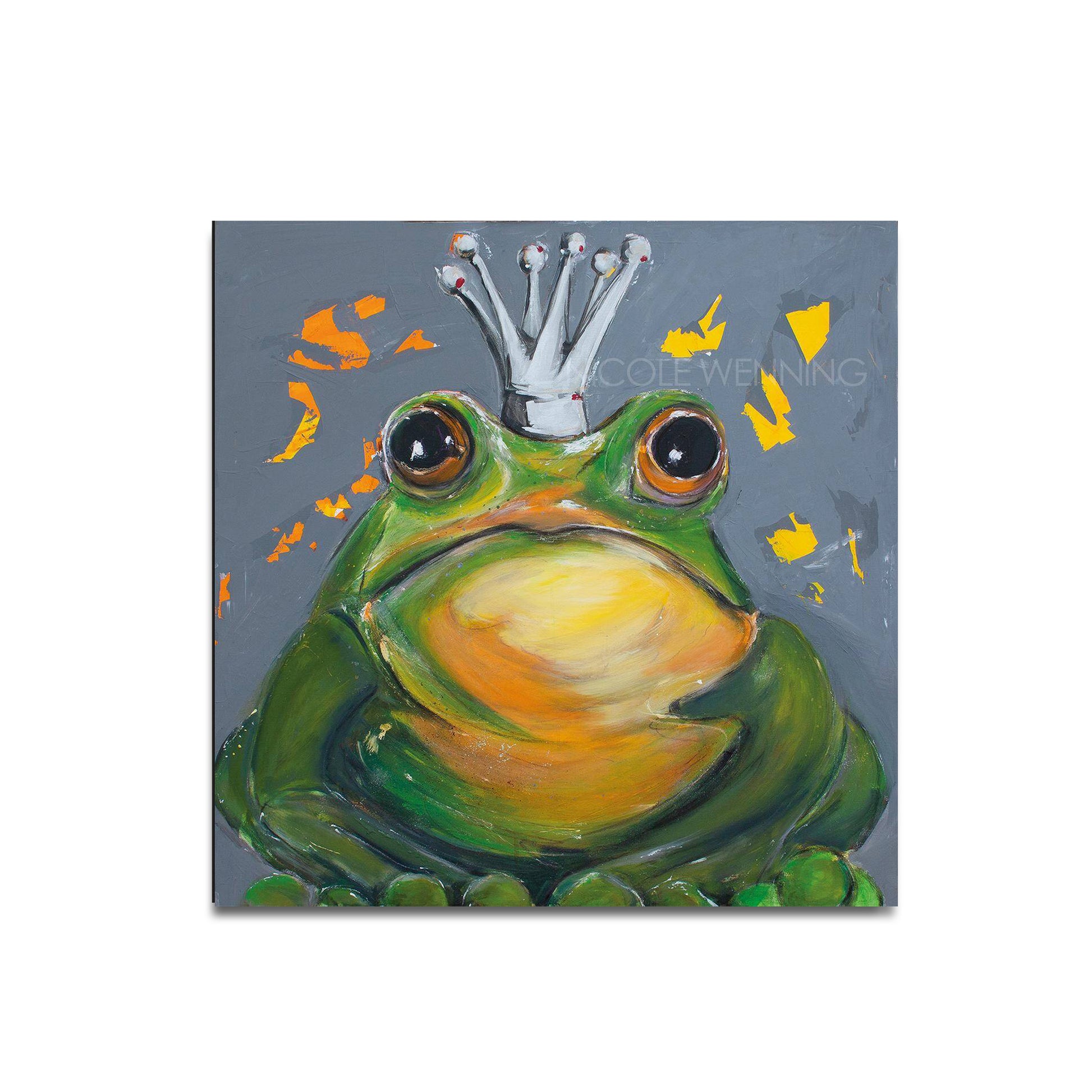 Der Froschkönig Leinwanddruck auf Keilrahmen von Nicole Wenning Atelier am Meer Borkum