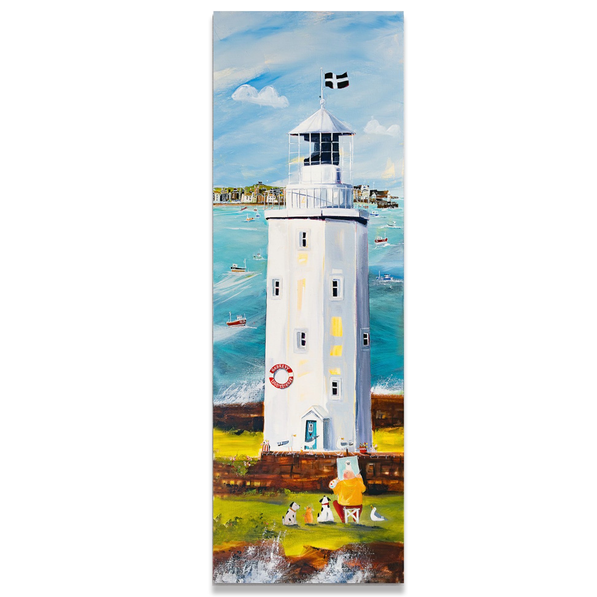 Der Leuchtturm von Godrevy - Leinwanddruck auf Keilrahmen - Atelier am Meer 