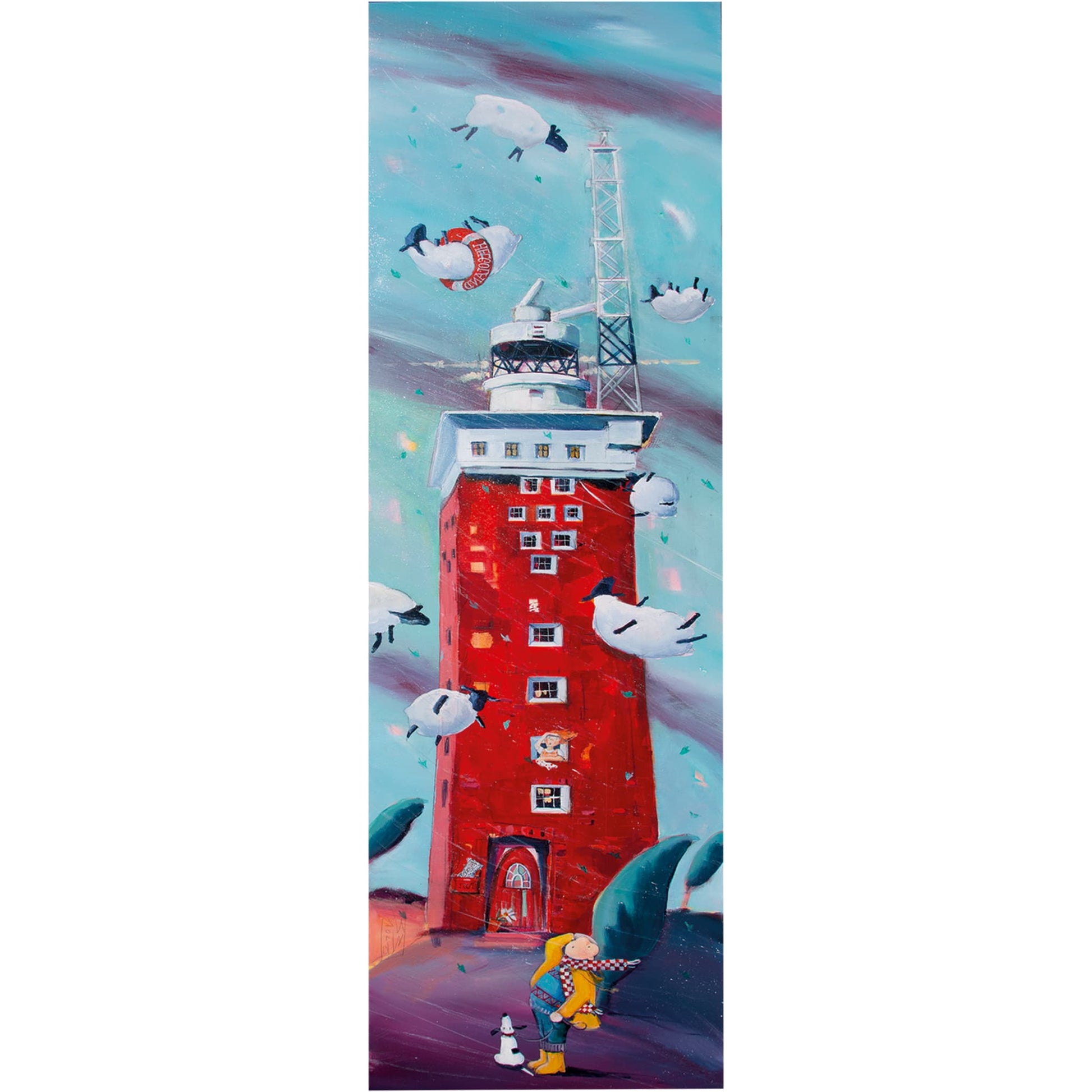 Helgoland Leuchtturm gemalt von Nicole Wenning