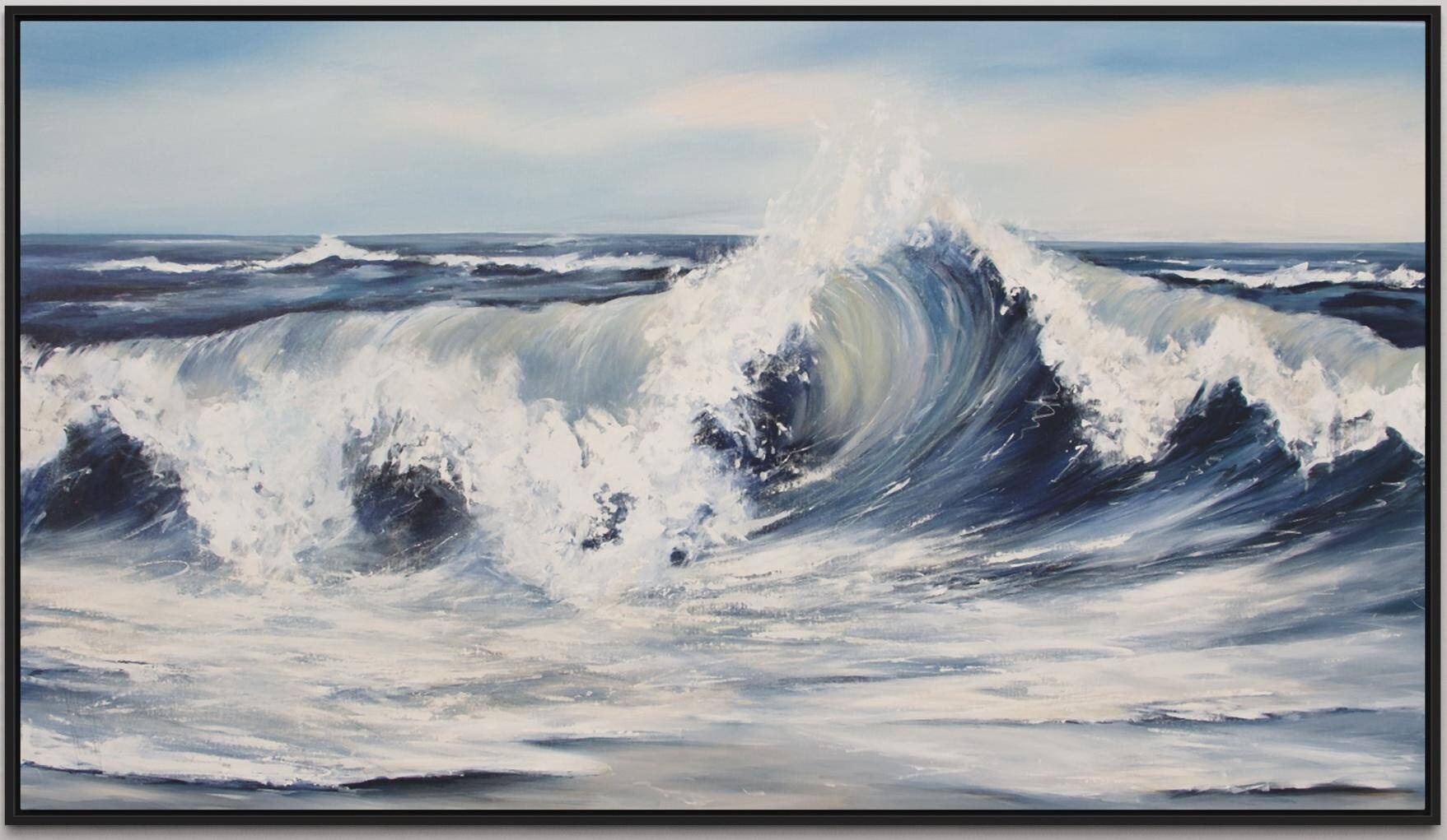 "Welle" – Leinwanddruck auf Keilrahmen - Atelier am Meer 