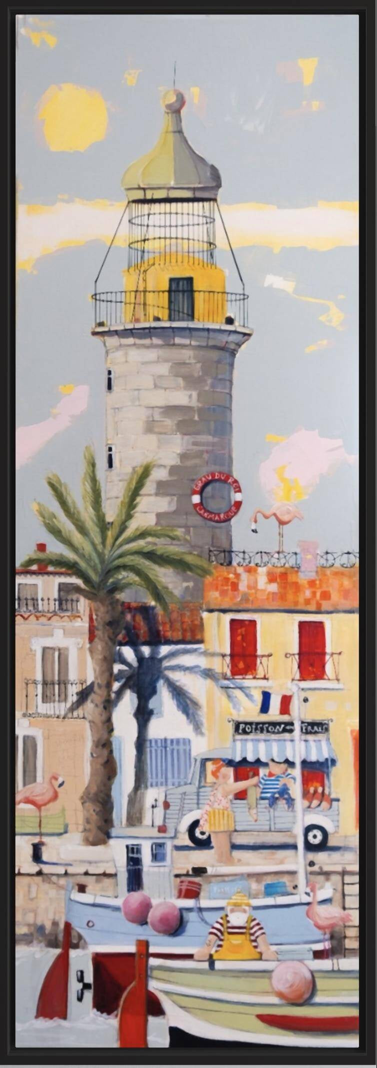 Leuchtturm Le Grau-du-Roi - Leinwanddruck auf Keilrahmen - Atelier am Meer 