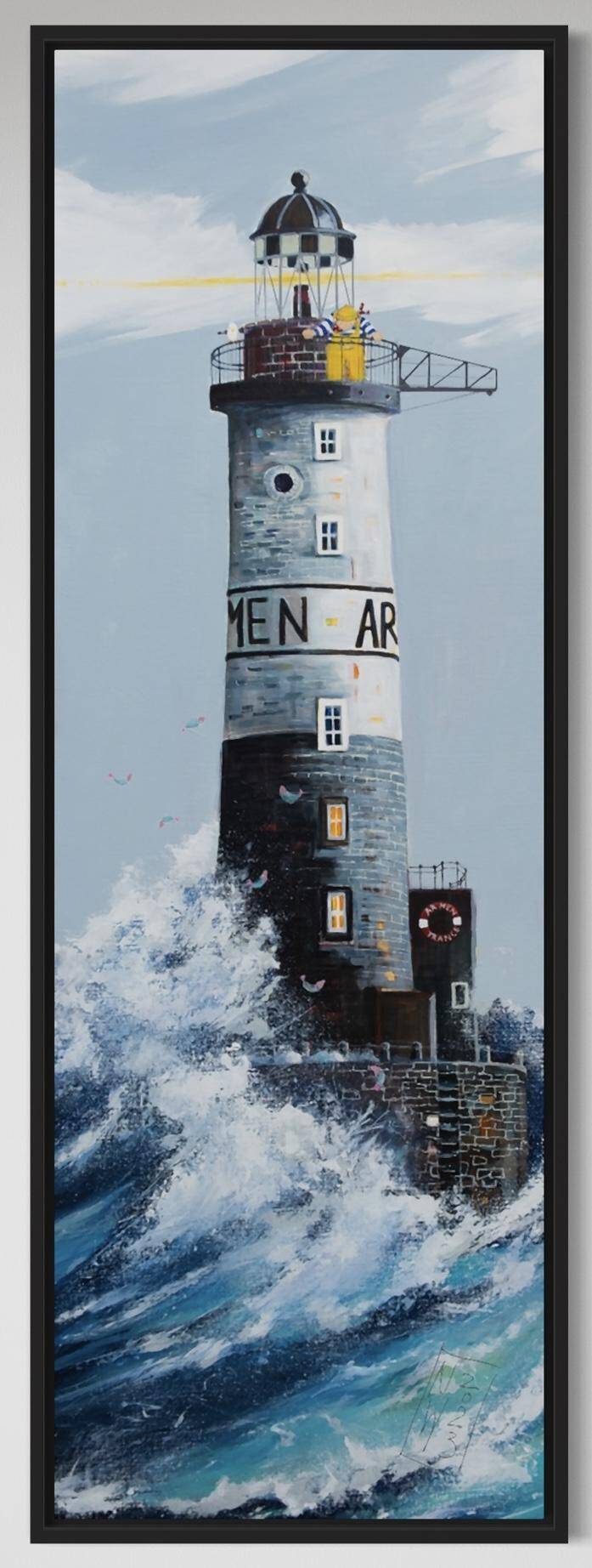 Ar Men - der Leuchtturm Bretagne gemalt von Nicole Wenning