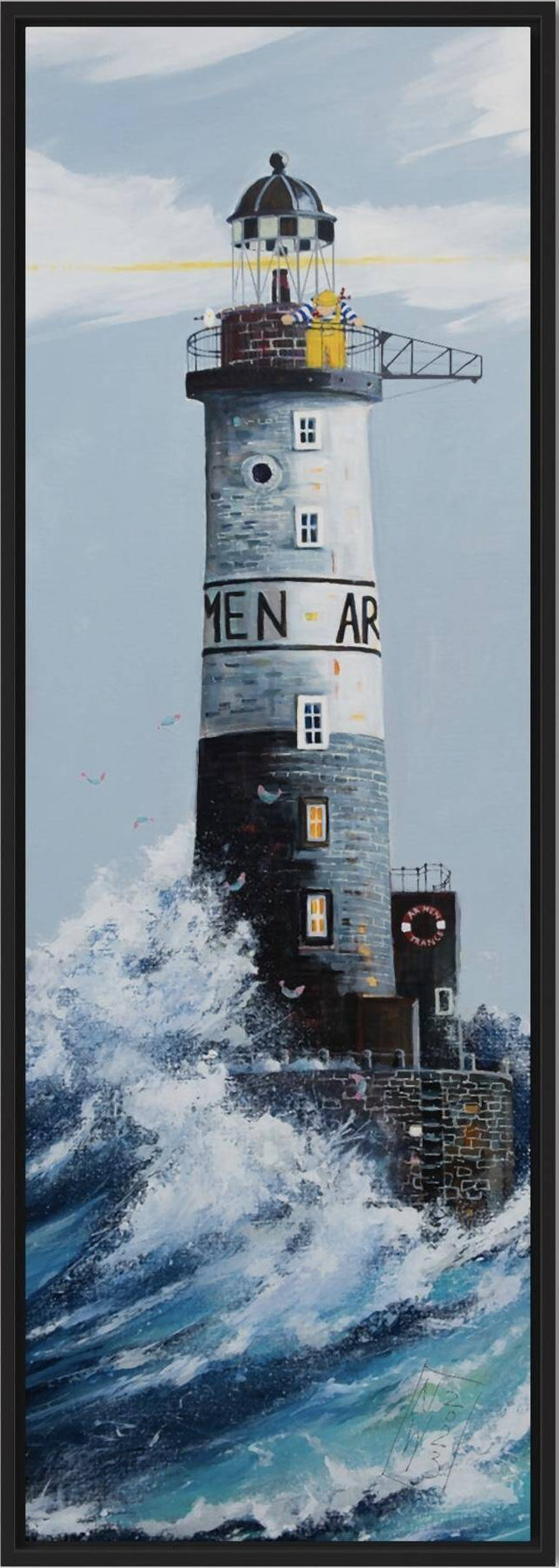 Ar Men - der Leuchtturm Bretagne gemalt von Nicole Wenning