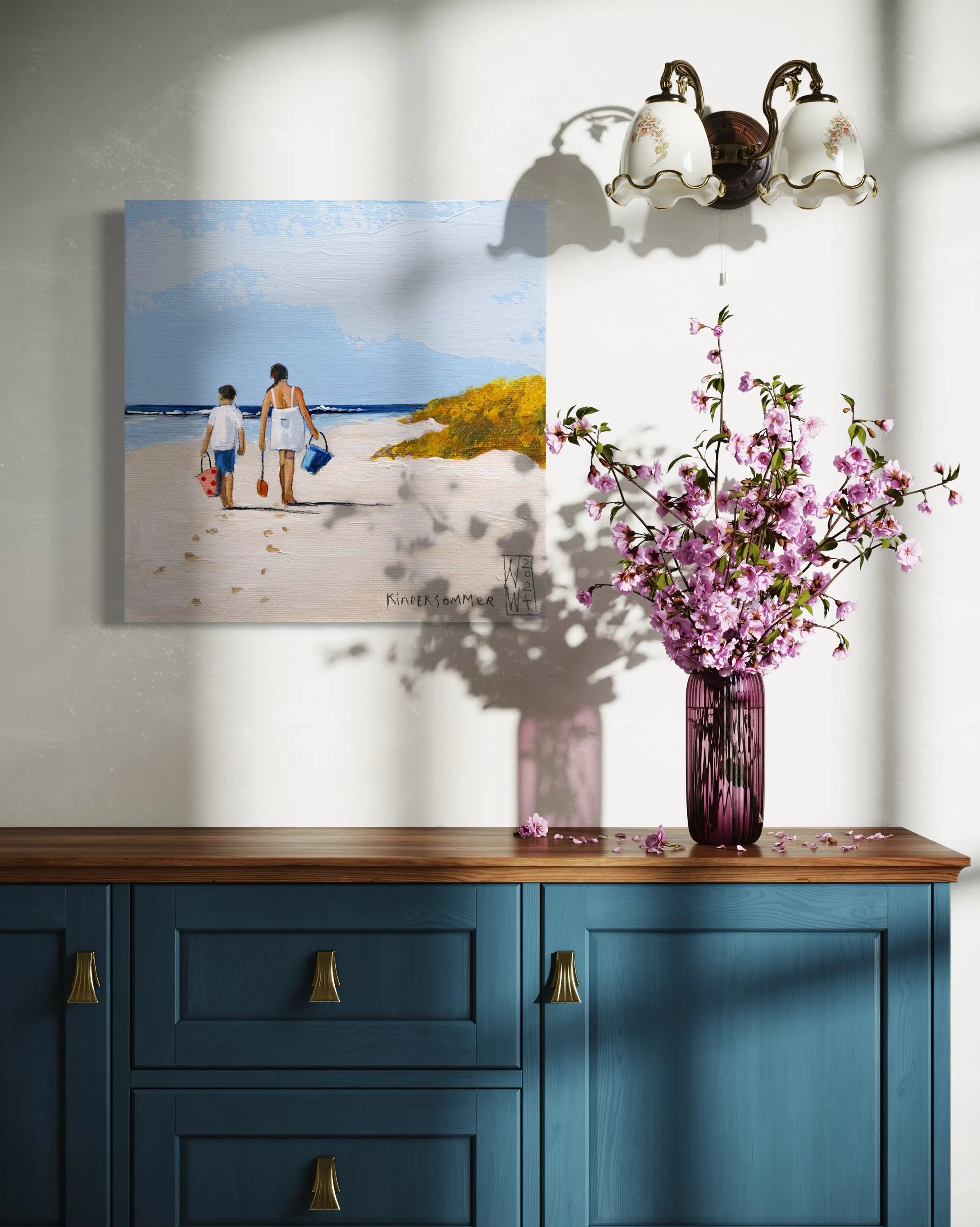 „Kindersommer auf einer Insel“ Leinwanddruck von Nicole Wenning | Atelier am Meer