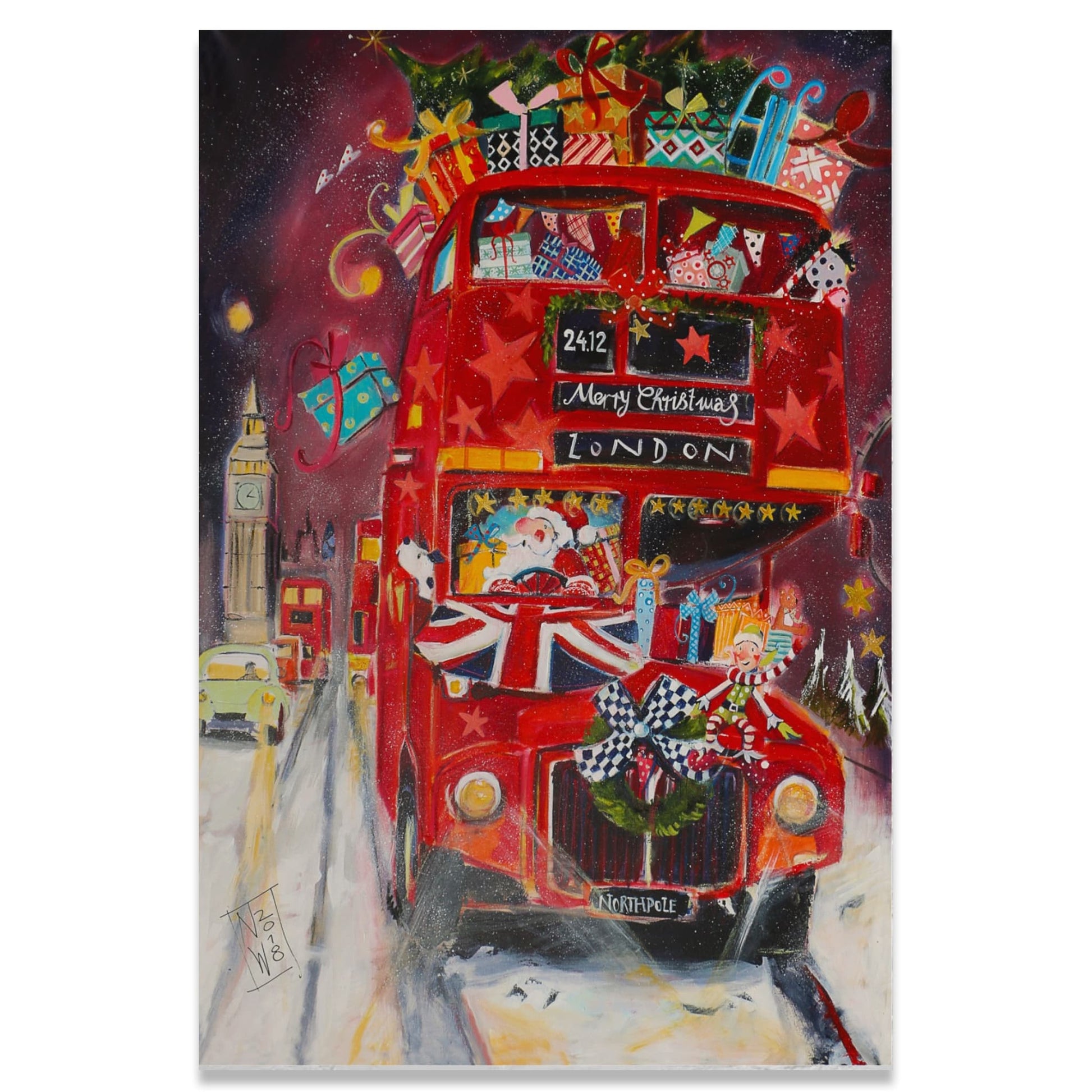 XMAS in London - Leinwanddruck auf Keilrahmen - Atelier am Meer 