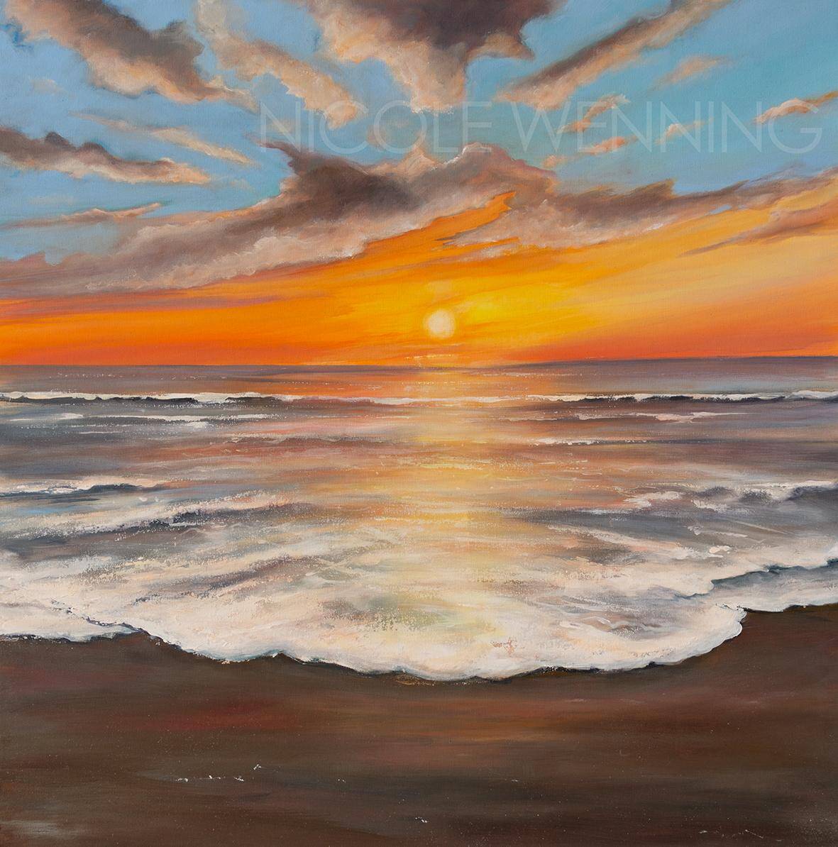 Sonnenuntergang gemalt von Nicole Wenning