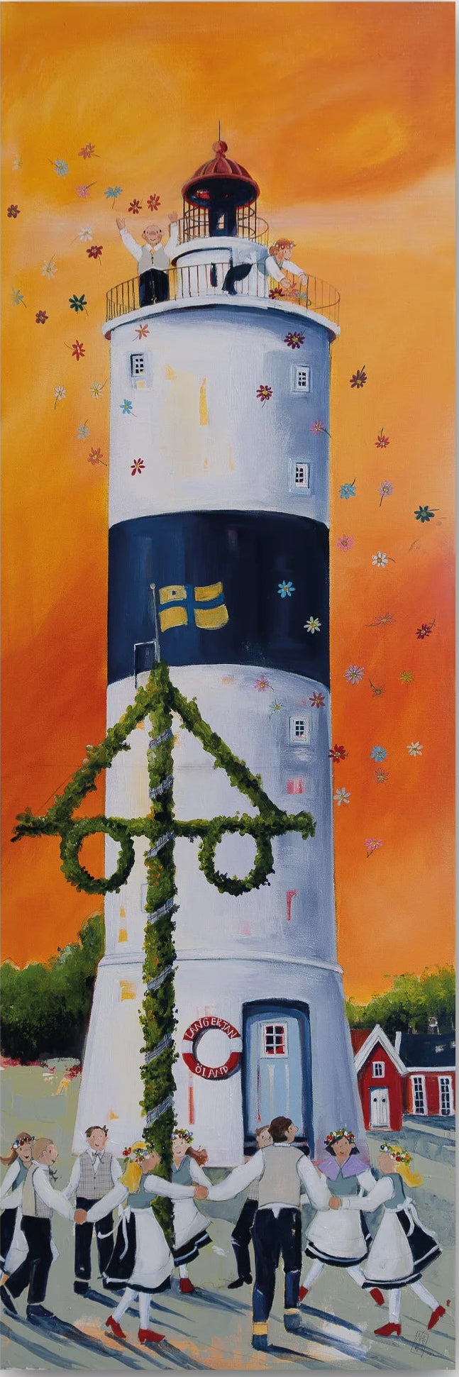 „Öland Leuchtturm Schweden“ Leinwanddruck von Nicole Wenning | Atelier am Meer