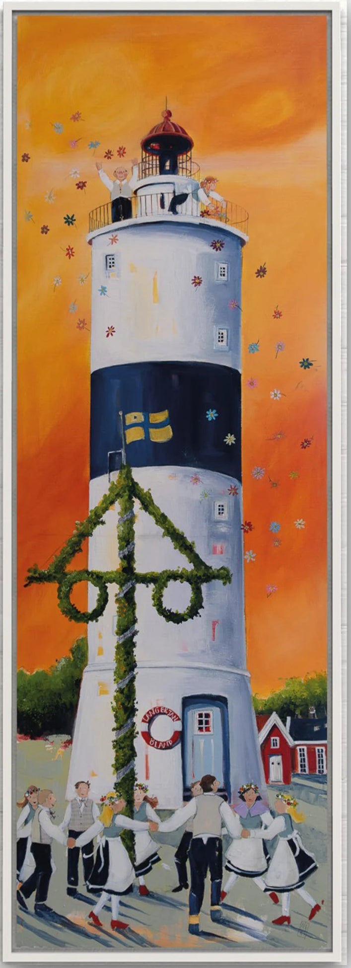 „Öland Leuchtturm, Schweden“ Leinwanddruck von Nicole Wenning | Atelier am Meer