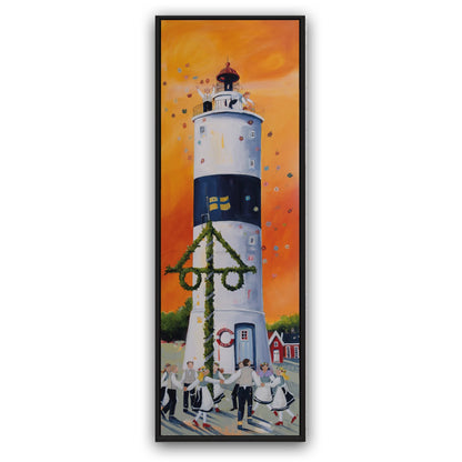 Öland Leuchtturm, Dänemark - Leinwanddruck auf Keilrahmen