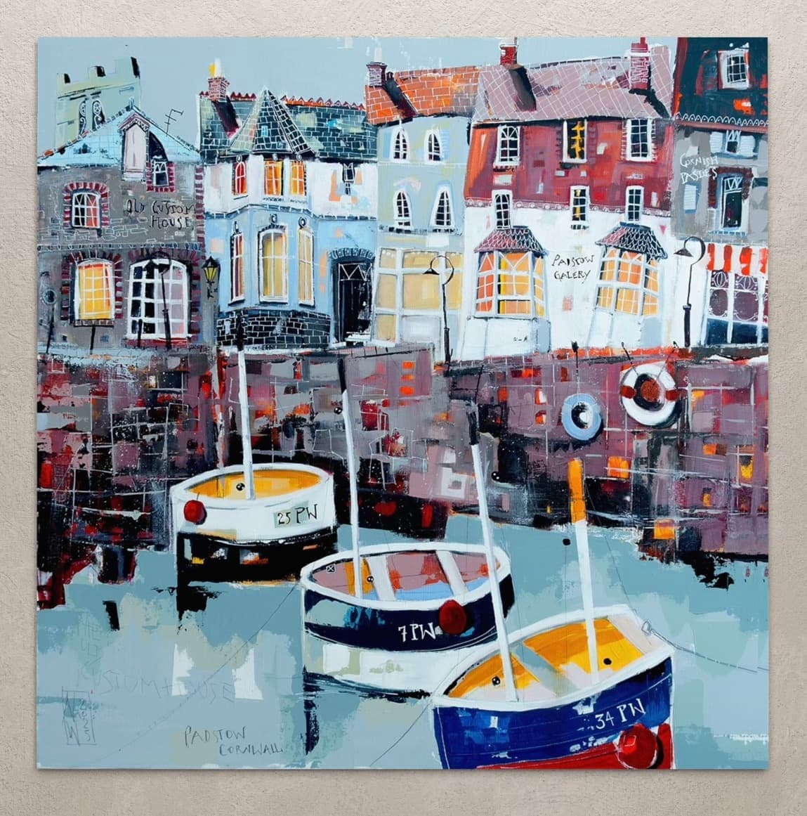 "Padstow Harbour – Handveredelter Leinwanddruck" - Leinwanddruck auf Keilrahmen ab 450 €