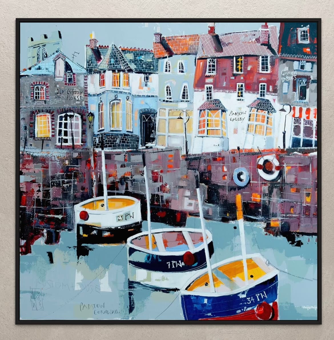 "Padstow Harbour – Handveredelter Leinwanddruck" - Leinwanddruck auf Keilrahmen ab 450 €