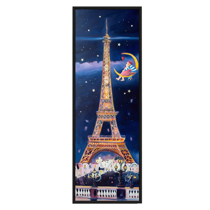 Pariser Eiffelturm bei Nacht - Leinwanddruck auf Keilrahmen - Atelier am Meer 