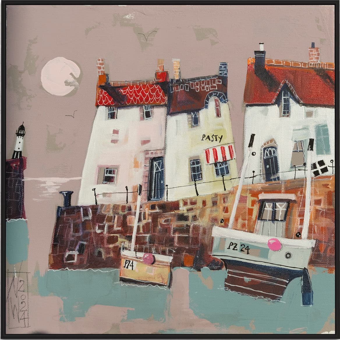 "Pasty in the harbour" - Leinwanddruck auf Keilrahmen - Atelier am Meer 