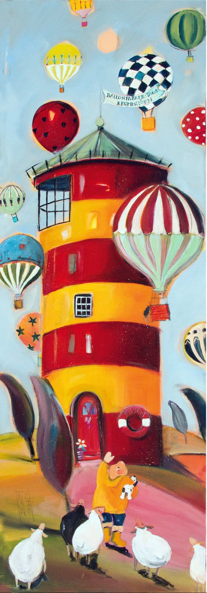 Pilsum Leuchtturm gemalt von Nicole Wenning