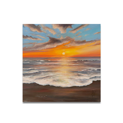 Sonnenuntergang am Meer gemalt von Nicole Wenning