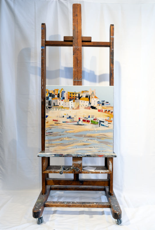Hafen in Cornwall Original von Nicole Wenning Atelier am Meer