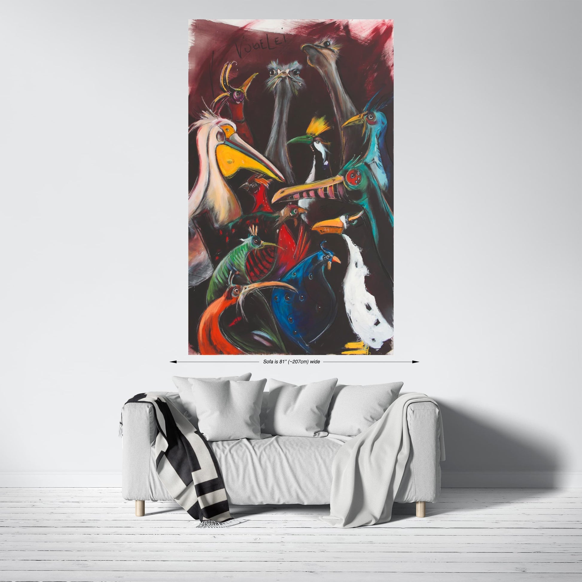 Vögel, Leinwand, Druck auf Keilrahmen von Nicole Wenning